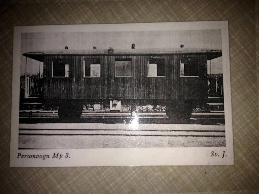 欧登塞Fjordhytten. Rebuild Train Wagon From 1937.公寓 外观 照片